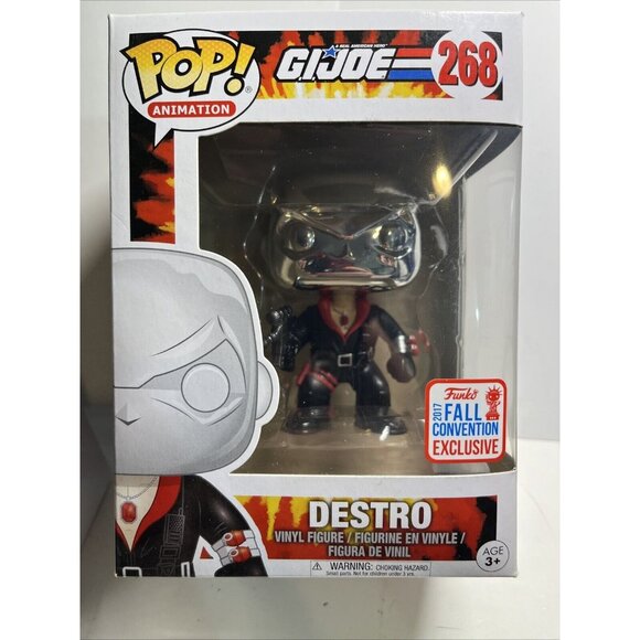 Funko Pop! Vinyl: G.I. Joe - Destro - (Chrome) - # 268 Mib 2017 Fall Convention! - Picture 1 of 5